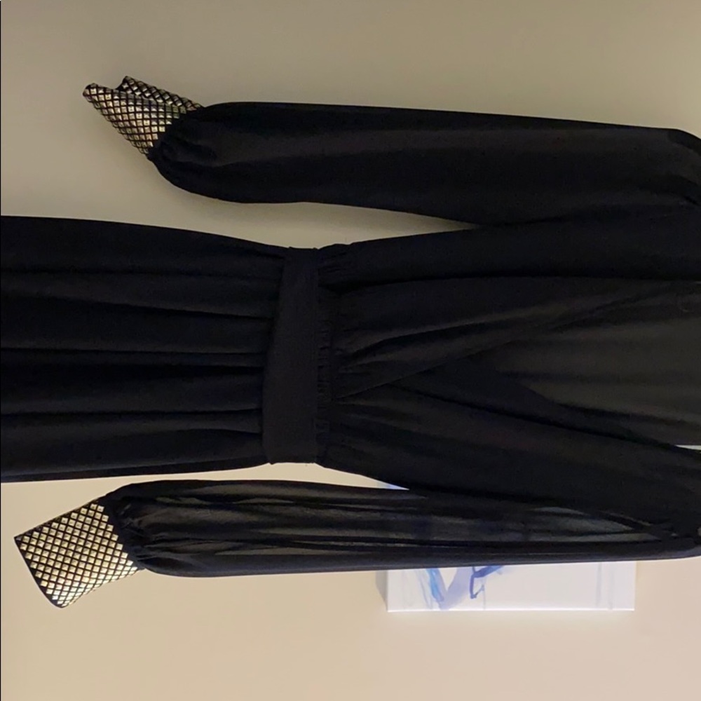 Black sheer dress w/liner Brand New no tags - Picture 3 of 4